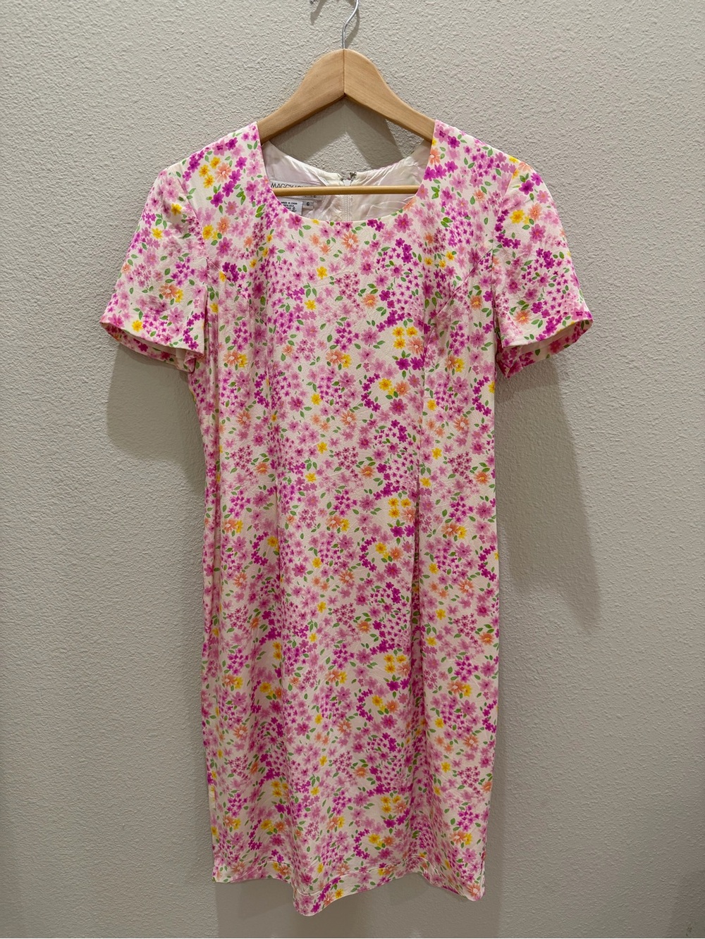 Maggy London 100% Silk Floral Sheath Dress